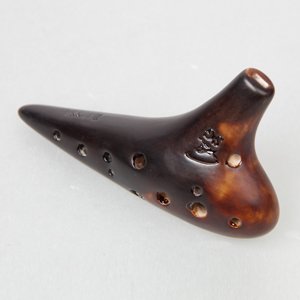 Professional Soprano G Straw Fire Ceramic Ocarina - Linn's Arts VIP