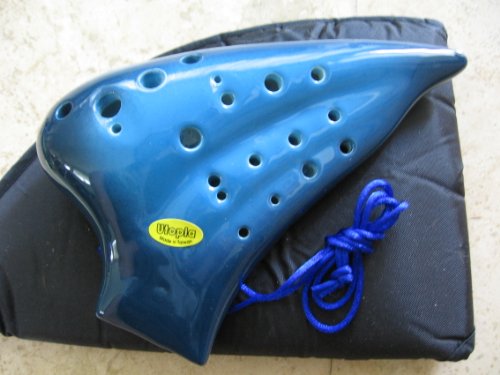 Ocean Blue Ceramic Ocarina - High Quality, Chromatic Range
