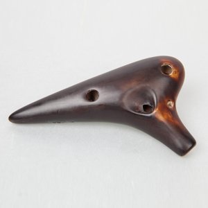 Professional Soprano G Straw Fire Ceramic Ocarina - Linn's Arts VIP