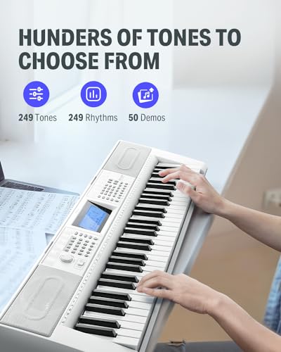 61-Key Electric Piano Keyboard Kit with 249 Voices, Rhythms