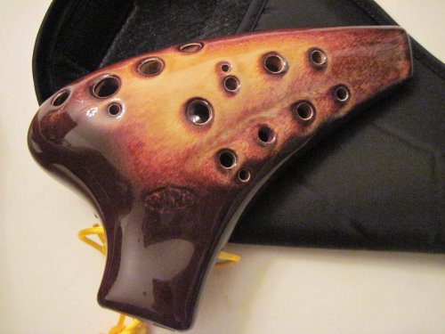 Alto C Key Ceramic Ocarina with Dual Voicing