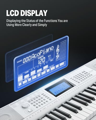 61-Key Electric Piano Keyboard Kit with 249 Voices, Rhythms