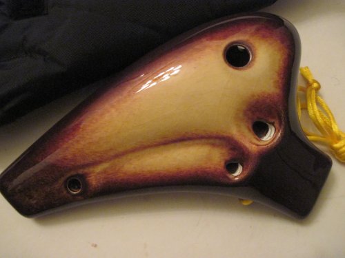 Alto C Key Ceramic Ocarina with Dual Voicing