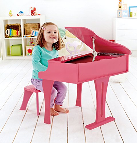 Hape Happy Grand Piano - Pink Wooden Instrument