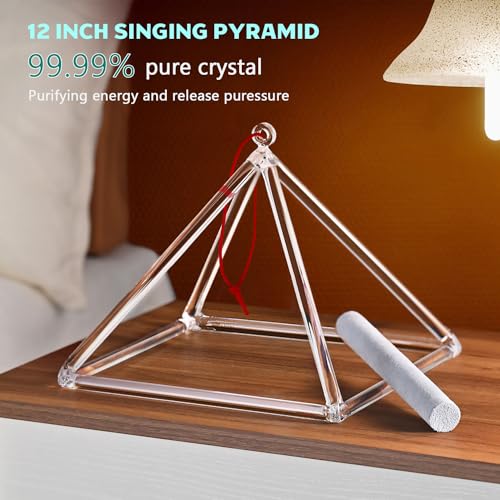 CVNC 12" Quartz Crystal Singing Pyramid + Carry Case