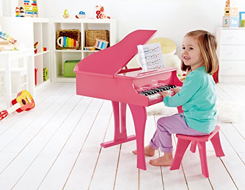 Hape Happy Grand Piano - Pink Wooden Instrument