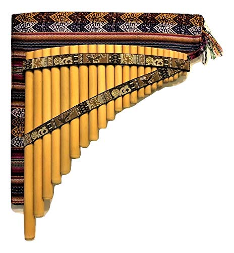 22 Pipe Pan Flute with Nazca Line Designs