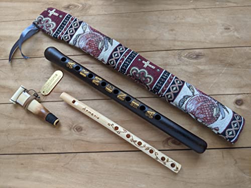 Armenian Engraved Duduk Set with Professional Reed