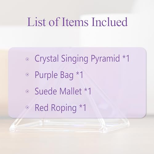CVNC 12" Quartz Crystal Singing Pyramid + Carry Case
