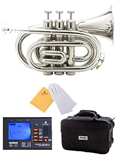 Mendini by Cecilio Bb Pocket Trumpet + Accessories