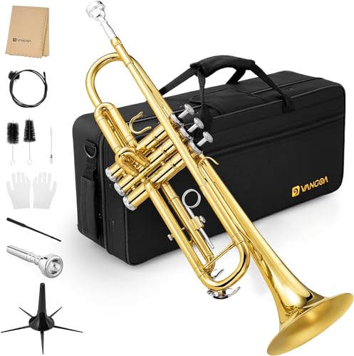 Vangoa Gold Bb Trumpet for Student School Orchestra