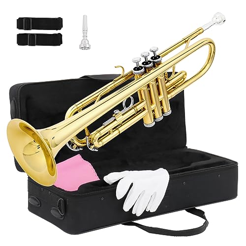 Ktaxon Bb Trumpet for Beginners, Student with Accessories