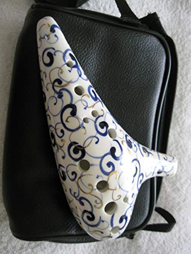 Elegant Hand Painted Porcelain Ocarina - VIP Exclusive