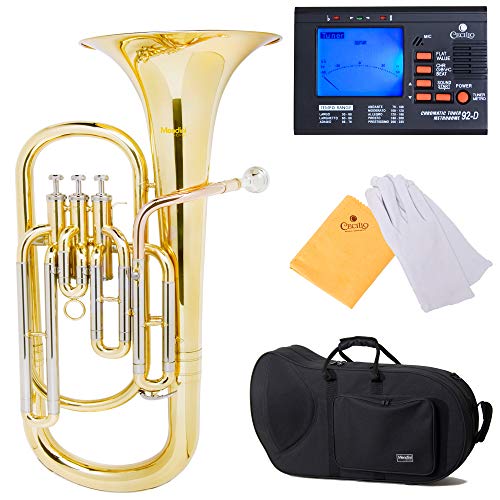 Mendini Baritone Horn with Stainless Steel Pistons (Beginner)