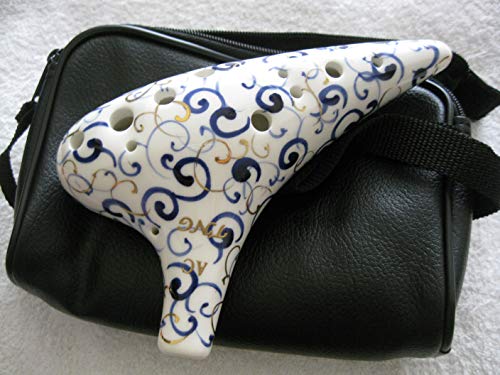 Elegant Hand Painted Porcelain Ocarina - VIP Exclusive