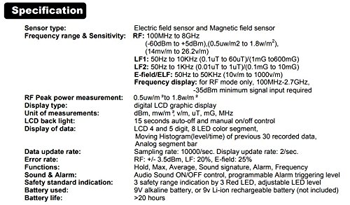 USA-made Tri-mode CORNET ED-88T RF LF ELF Meter