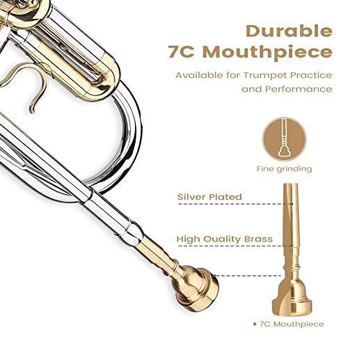 Asmuse Bb Standard Trumpet Set with Hard Case