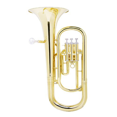 Mendini Baritone Horn with Stainless Steel Pistons (Beginner)