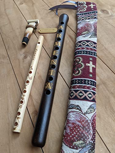 Armenian Engraved Duduk Set with Professional Reed