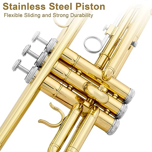 Ktaxon Bb Trumpet for Beginners, Student with Accessories