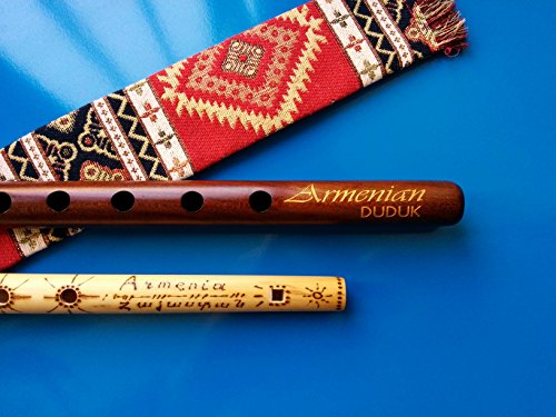 Armenian Engraved Duduk Pro - Apricot Wood, National Case