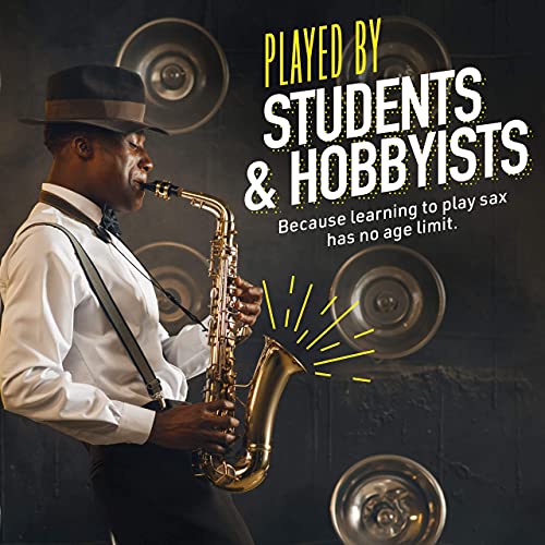 Mendini By Cecilio Eb Alto Saxophone Bundle- Gold