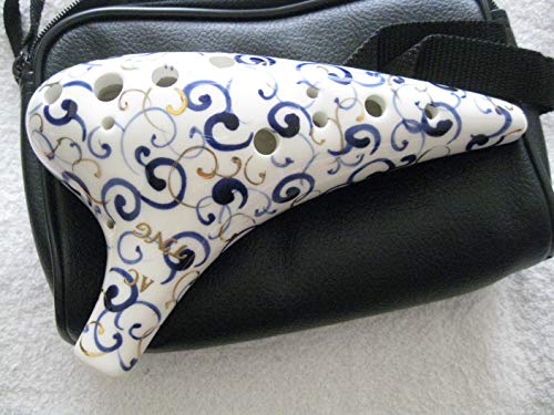 Elegant Hand Painted Porcelain Ocarina - VIP Exclusive