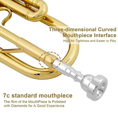 Ktaxon Bb Trumpet for Beginners, Student with Accessories