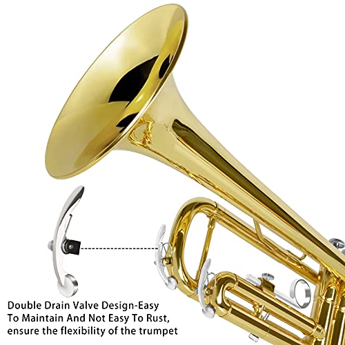 EASTROCK Bb Trumpet Set with VIP Accessories (Gold)