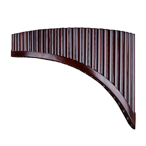 25 G Key Bamboo Pan Flute Set, Black Case