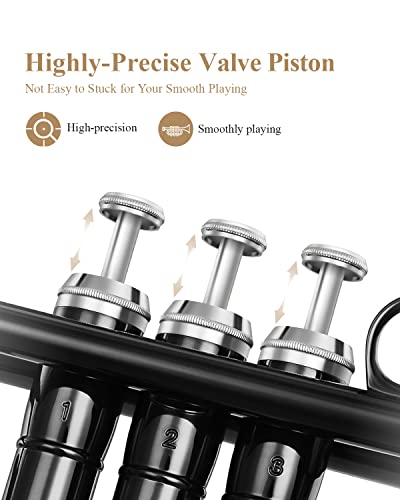 Eastar Bb Trumpet Set for Student Beginner, Black