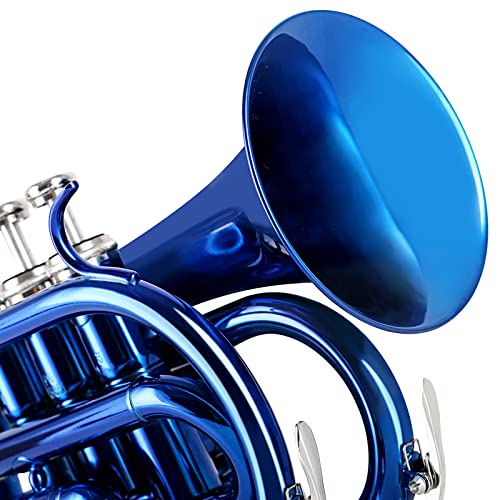 EASTROCK Pocket Trumpet Brass Bb for Students Beginners