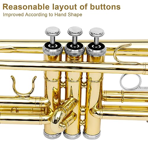 Ktaxon Bb Trumpet for Beginners, Student with Accessories