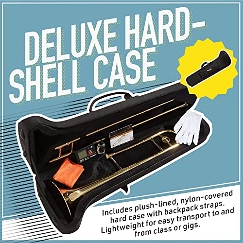 Youth Beginner Trombone Kit by Mendini Cecilio