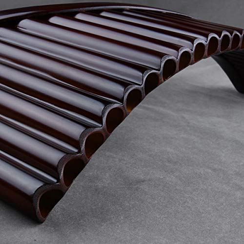 25 G Key Bamboo Pan Flute Set, Black Case