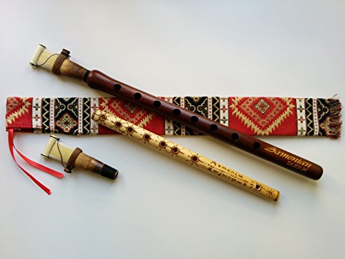 Armenian Engraved Duduk Pro - Apricot Wood, National Case