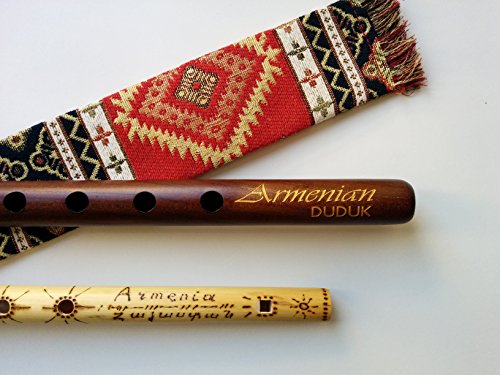 Armenian Engraved Duduk Pro - Apricot Wood, National Case