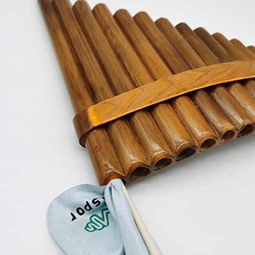 Professional Pan Flute Set with 15 Bamboo Pipes