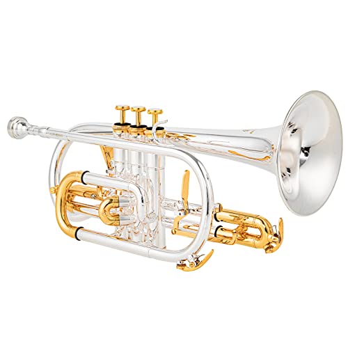 AUROSUS ACR-8358S Double Trigger Cornet, Silver Plated