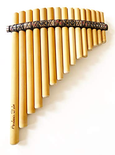 Professional Peruvian Pan Flute with 15 Tubes