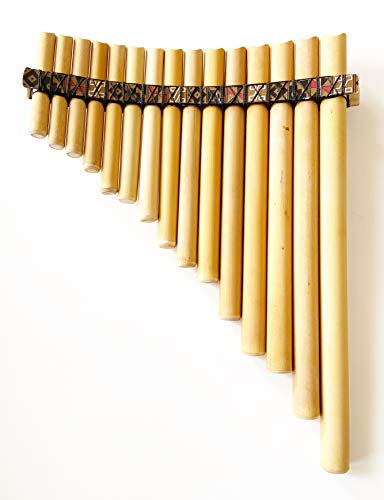 Professional Peruvian Pan Flute with 15 Tubes