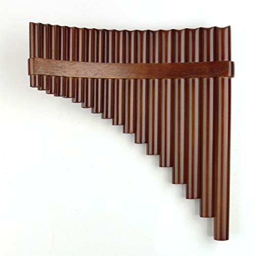 18 Pipe F Key Chinese Traditional Pan Flute Brown