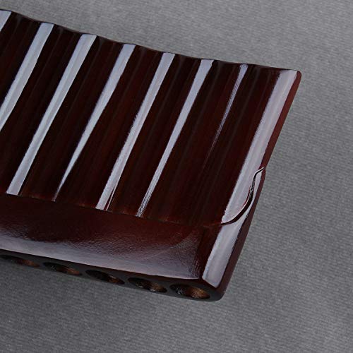 25 G Key Bamboo Pan Flute Set, Black Case