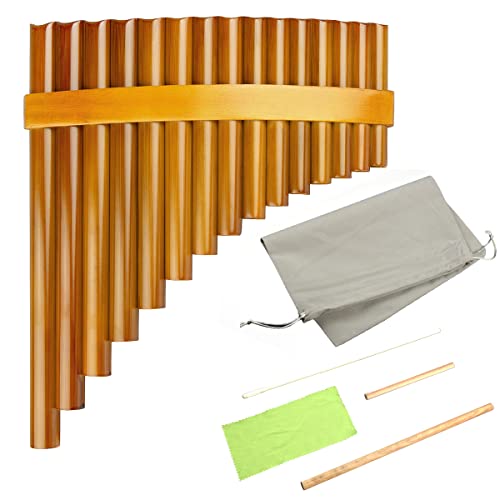 15 Pipe Brown Pan Flute - G Key