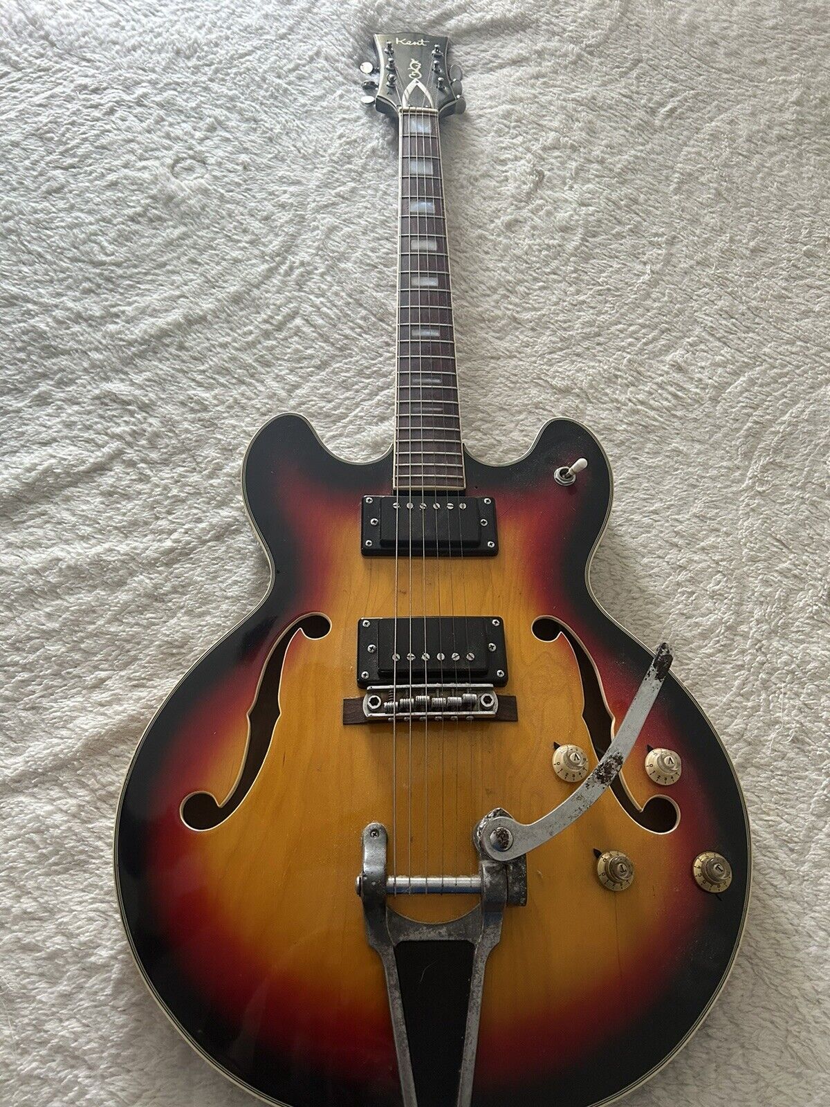 Vintage MIJ Kent Semi-Hollow ES Electric Guitar - 60s-70s