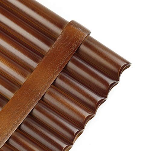 18 Pipe F Key Chinese Traditional Pan Flute Brown