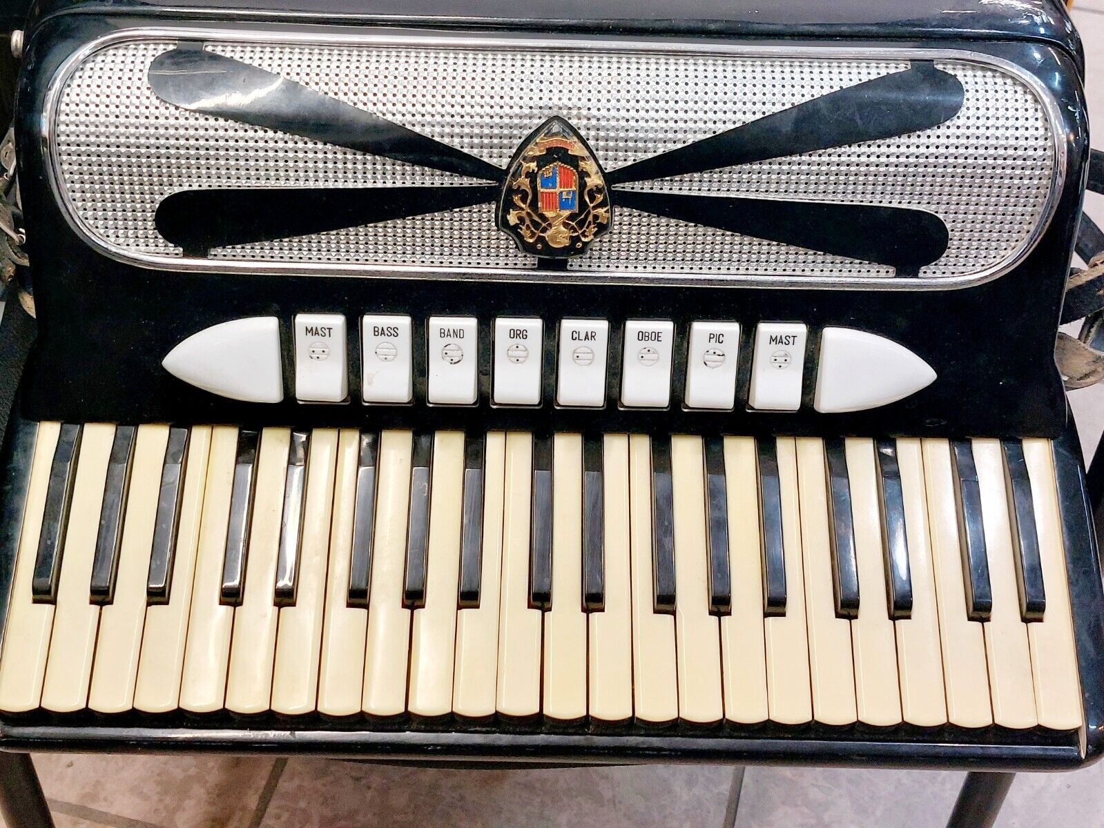 Italian Made Black Contello Accordion 3583 VIP