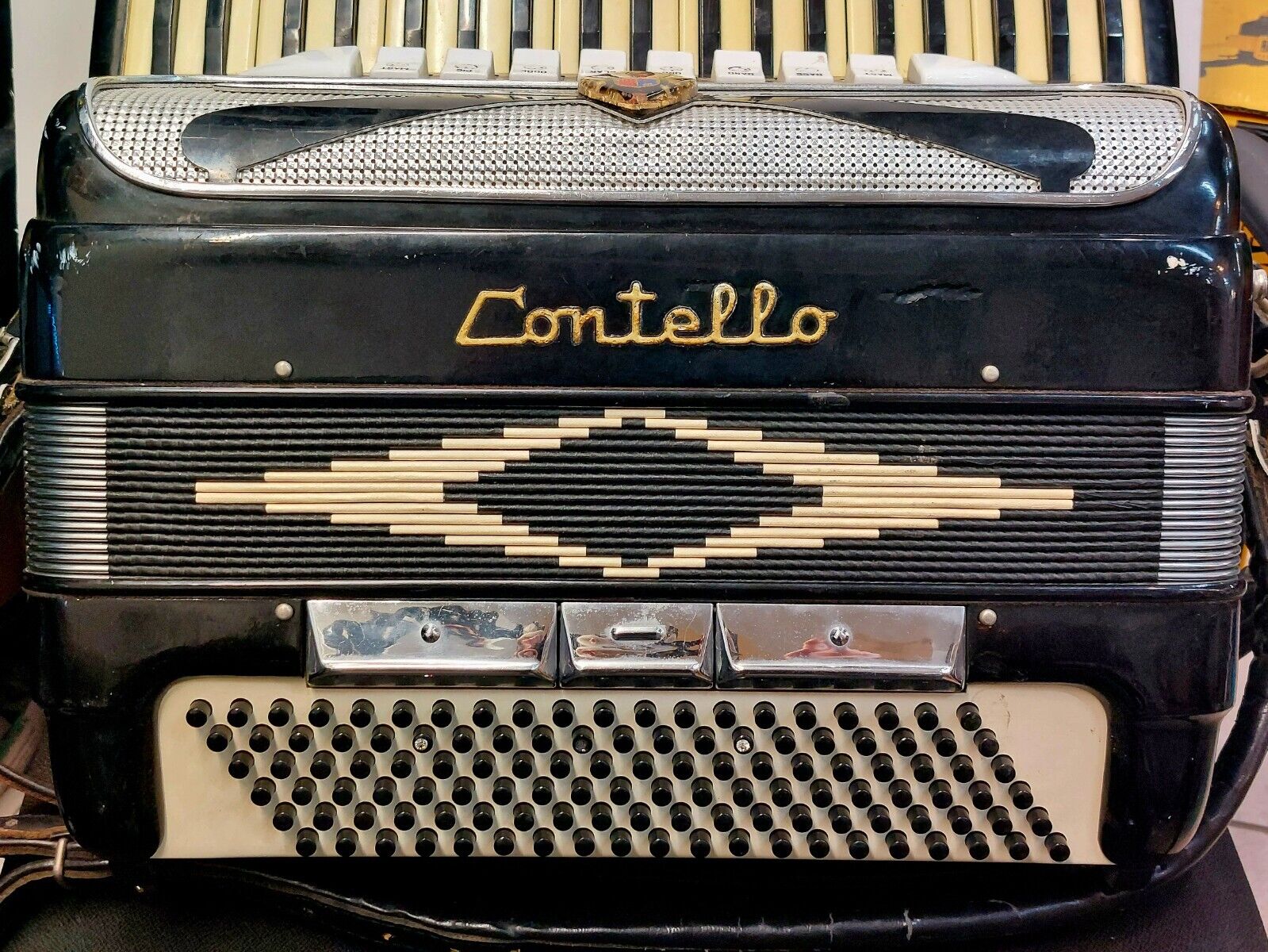 Italian Made Black Contello Accordion 3583 VIP