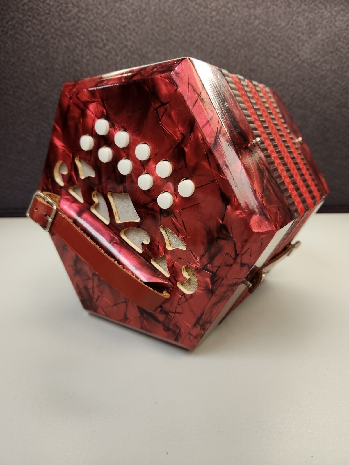 Red Vintage Concertina Accordion in VIP Smart Shopper
