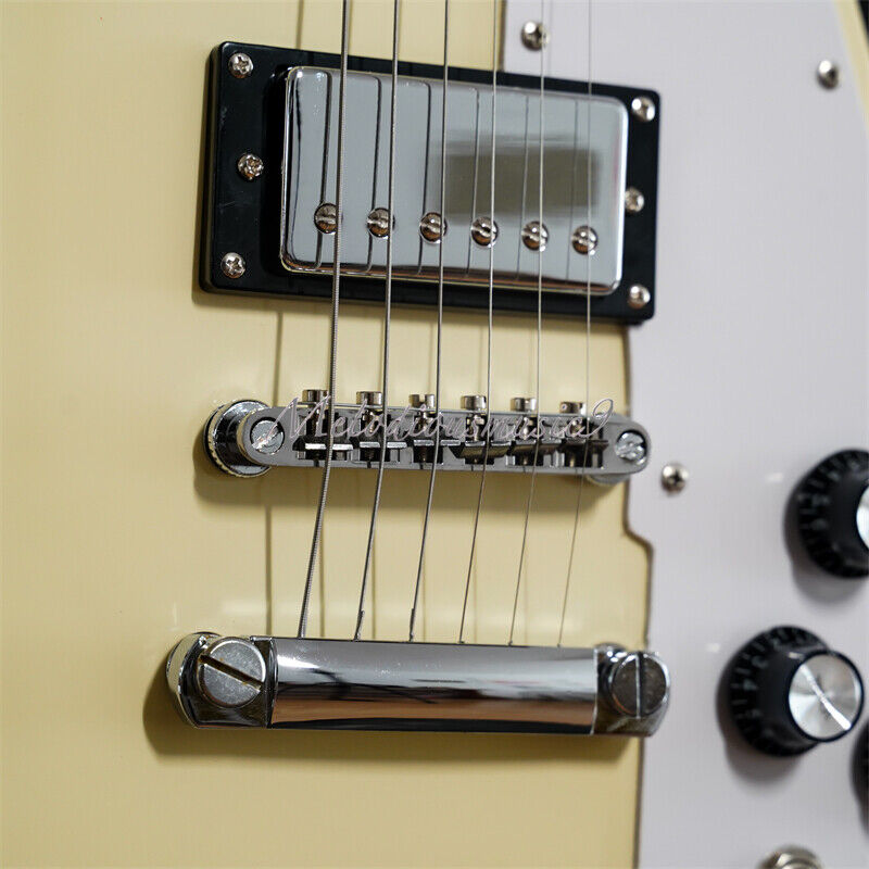 Cream Flying V Electric Guitar with HH Pickups